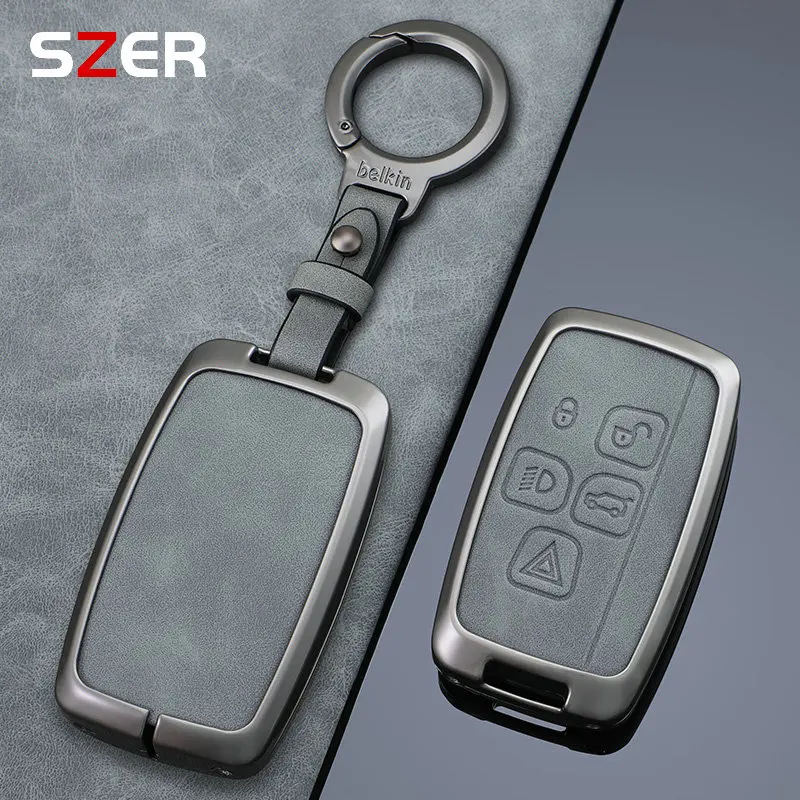 Leder Auto Schlüssel etui Cover Shell für Land Rover Range Rover Sport Evoque Freelander Velar Entdeckung 4 Jaguar Xe XJ XF Gitarre