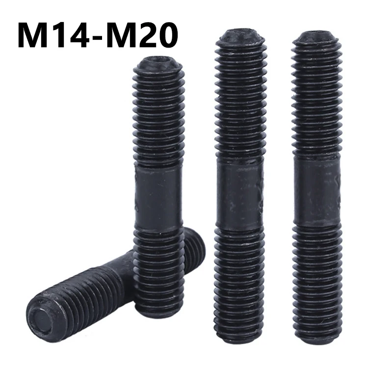 2~5Pcs Grade 8.8 Carbon Steel Rod Double Thread Screw M14 M16 M18 M20 Stud Screw Rod Stud Bolt