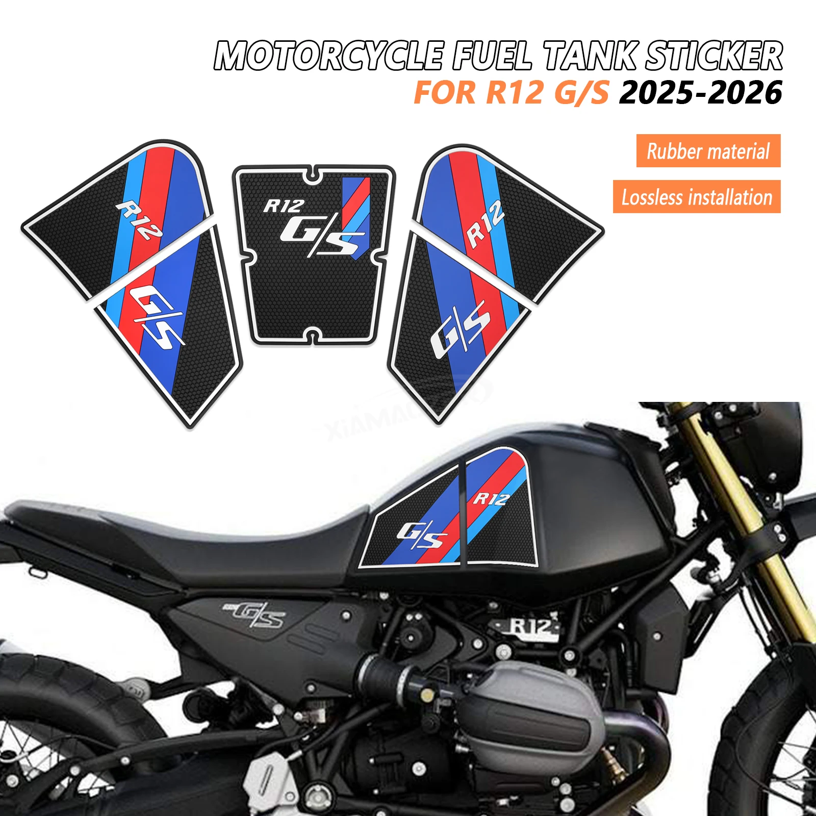 

For BMW R12 G/S R12 G R12 S 2025-2026 Motorcycle Tank Pad Sticker Side Tank Pad Anti Scratch Decal Accessories Non-slip Sticker