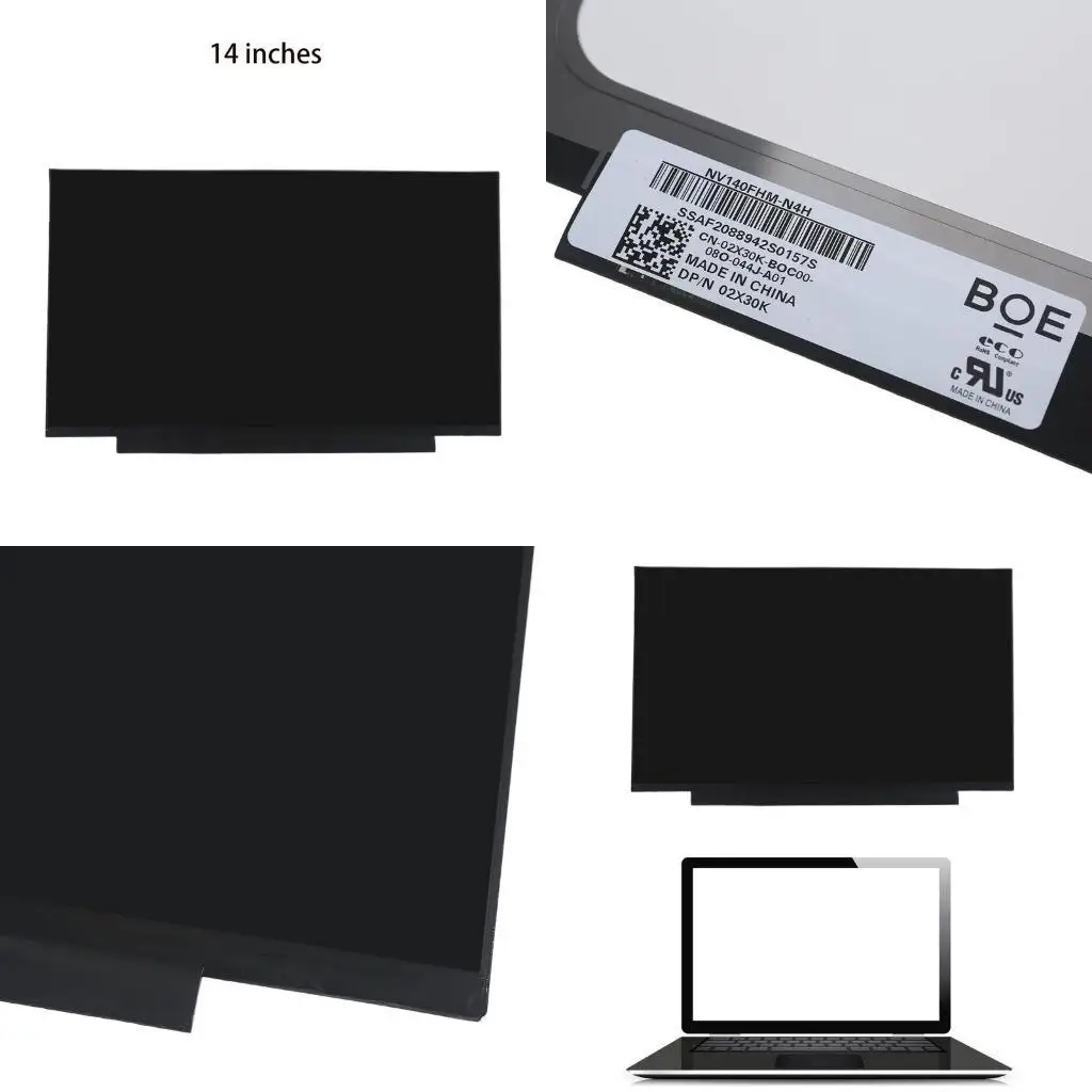 

Y1UB New Replacement Laptop LCD Screen 1920X1080p for NV140FHM-N4H NV140FHM-N62 N61 N3B N47 N4C LP140WWF7 Display Panel 30pin