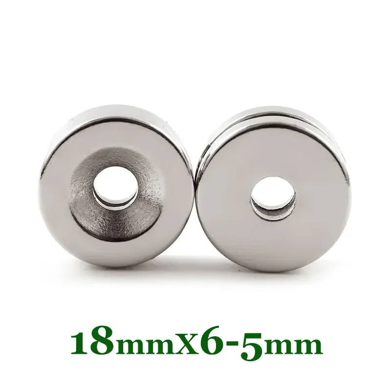 2/5/10/15/20/30PCS 18x6-5 Disc Rare Earth Neodymium Magnets 18*6 Mm Hole 5mm Countersunk Round Search Magnet 18x6-5mm 18*6-5