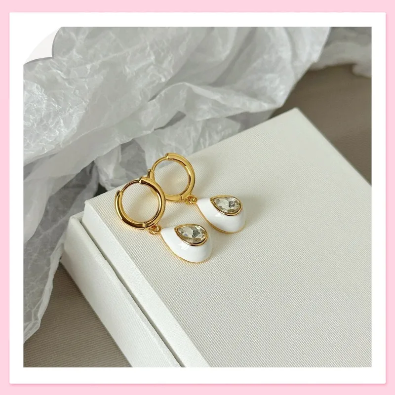 

Новые легкие роскошные золотые серьги-гвоздики в стиле ретро, французские геометрические серьги, атмосферные серьги-капли, элитные женские серьги