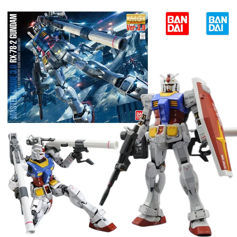 

Bandai MG 1/100 GUNDAM MASTER GRADE 3.0 RX-78-2 GUNDAM Model Kit Anime Action Fighter Assembly Model Collection Toy gift for kid