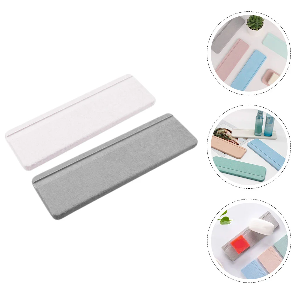 2 Pcs Toothbrush Wash Mat Soap Holder Faucet Drip Catcher Diatomite Bathroom Accessories Pad