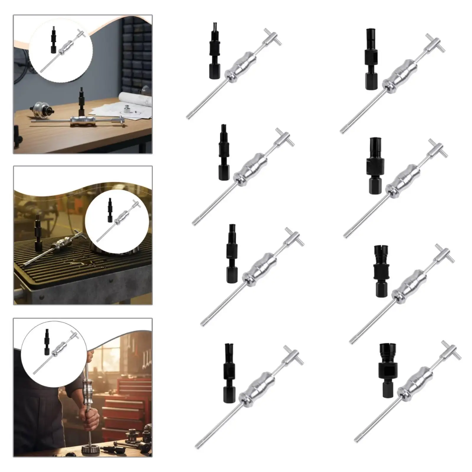 Internal Bearing Remover Blind Hole Collet Puller Manual Drive Tool for Automotive and Bicycle Workshops