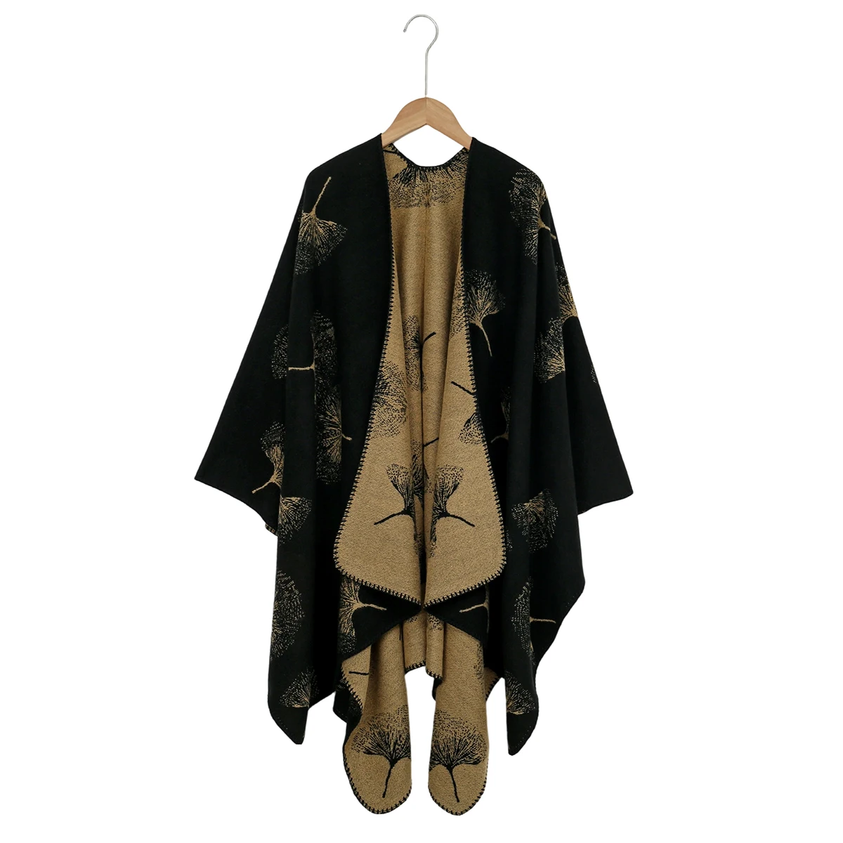 Herfst Nieuwe China-Chique Vintage Sjaal En Wraps Trui Vrouwen Elegante Bladprint Vest Kleur Casual Gebreide Jas Top