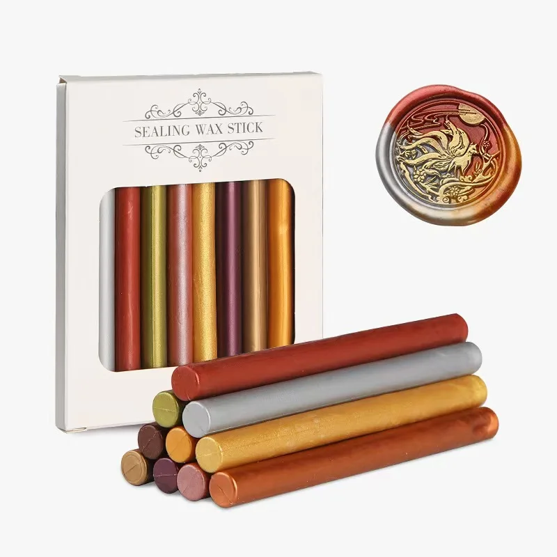 10 قطعة/صندوق ختم الشمع العصي ل بندقية الغراء 1 سنتيمتر * 13.9 سنتيمتر مختلط الشمع مجموعة ختم ملصق صنع أداة ملحق سجل القصاصات هواية DIY بها بنفسك