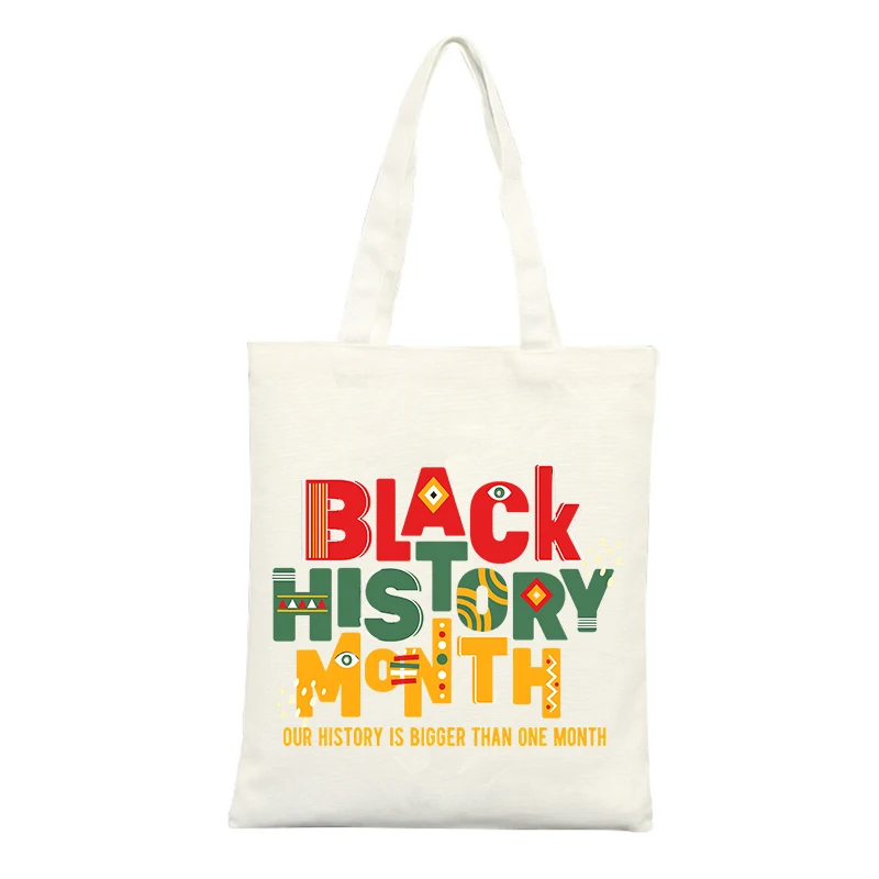 Women's Typography Print Canvas Tote Bag, Urban Style for Casual Shopping and Daily Use