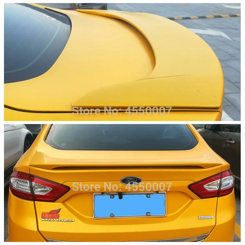 

Use For Ford Mondeo Fusion 2013--2018 Year Spoiler ABS Plastic Carbon Fiber Look Rear Trunk Wing Car Body Kit Accessories