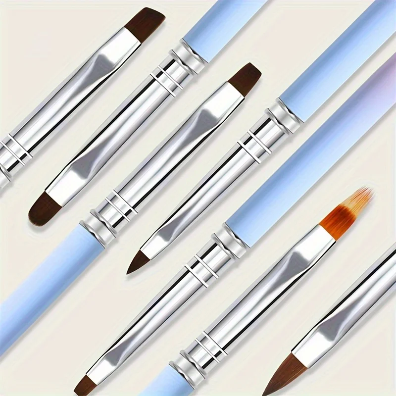 Imagen 3: Juego de pinceles para decoración de uñas, herramientas de diseño para decoración de uñas, pincel de gel para uñas 3D, bolígrafo de dibujo de uñas acrílico profesional