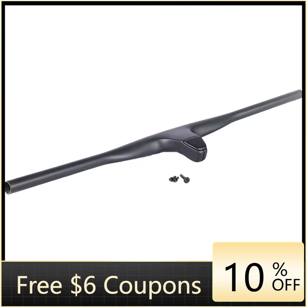 

STLF Ultra-Light Full Carbon Fiber Integrated Straight Handlebar with Stem for Road Bicycles Mountain Bike Use