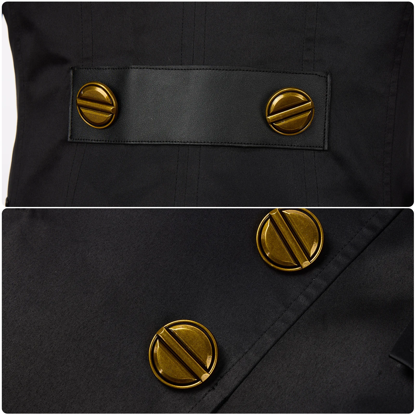 YoRHa Type-51 Black Jacket of Healing Male Cosplay Costume  FF14  Linkage Men Coat Uniform Halloween Carnival Party Outfit