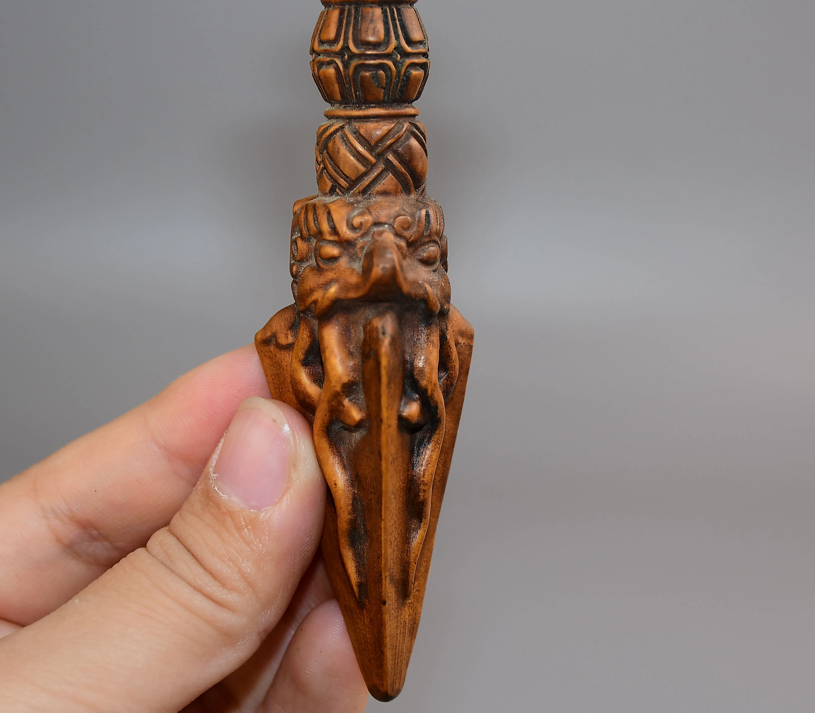 6 "folk nepalí viejo boj Mahakala cabeza de Buda Dorje Vajra amuleto Dharam salón de adoración casa de ciudad exorcismo