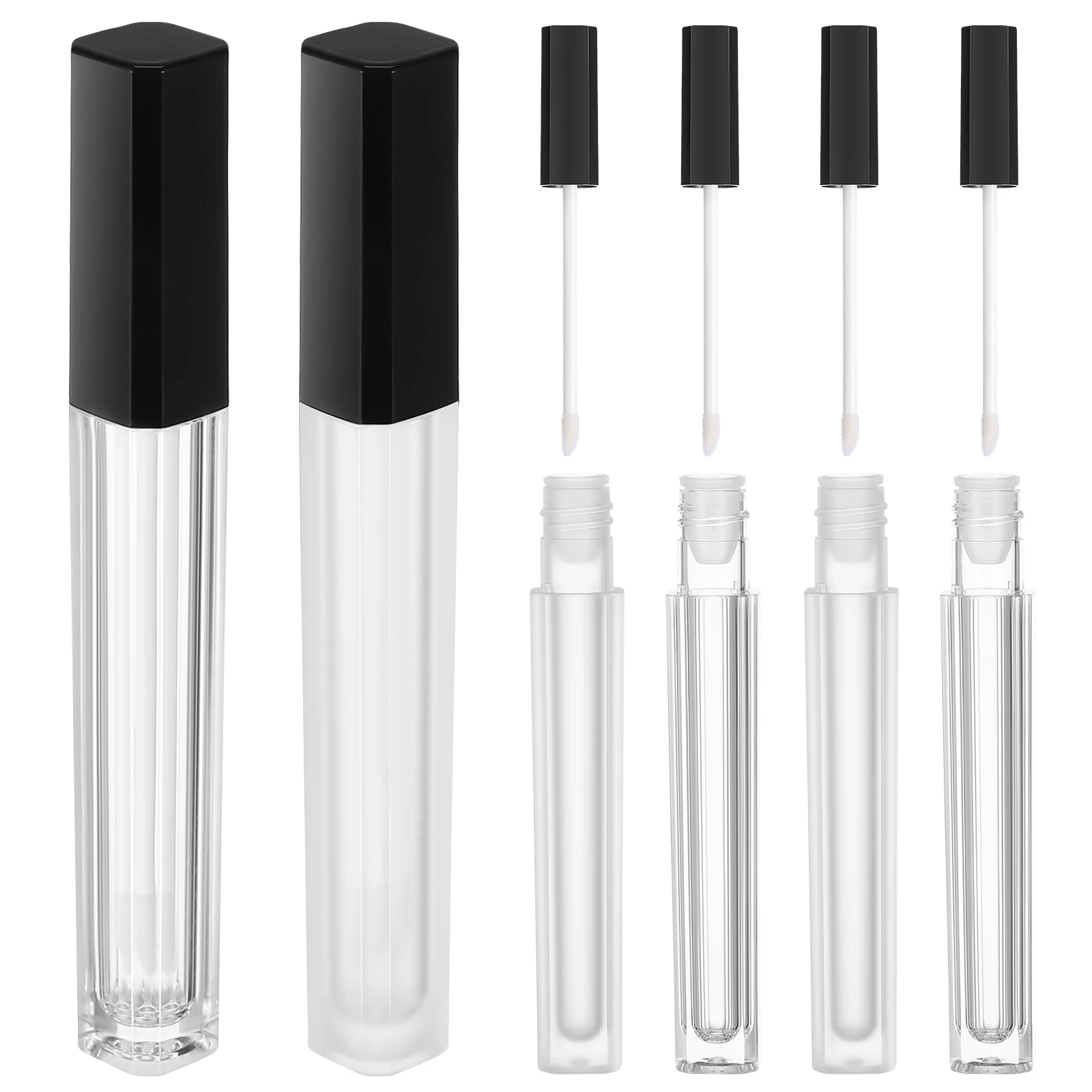 

6pcs Lip Gloss Tube Subpackaging Bottle Travel Size Fashion Proper Capacity Portable Mini Lip Tube Safe Premium Material