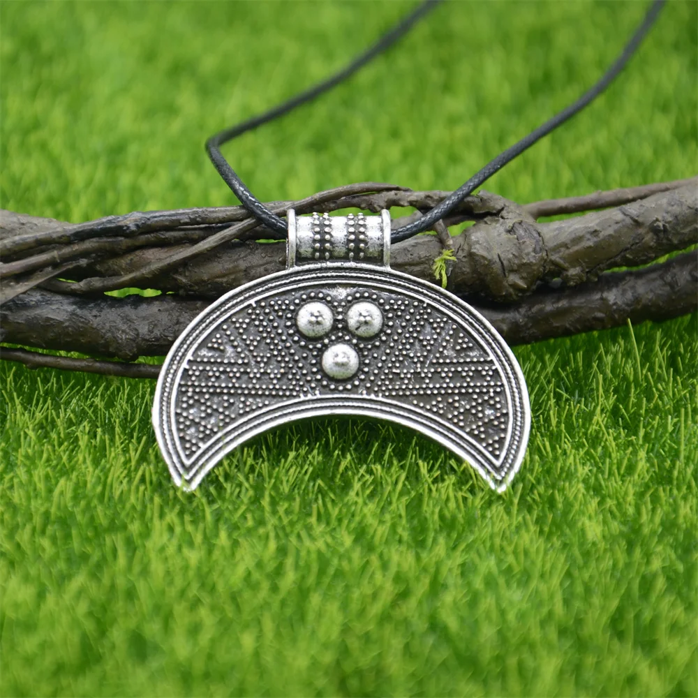 Slavic Lunula Pendant Fertility Jewelry For Women Necklace Old Viking Protection Moon Talisman Amulet