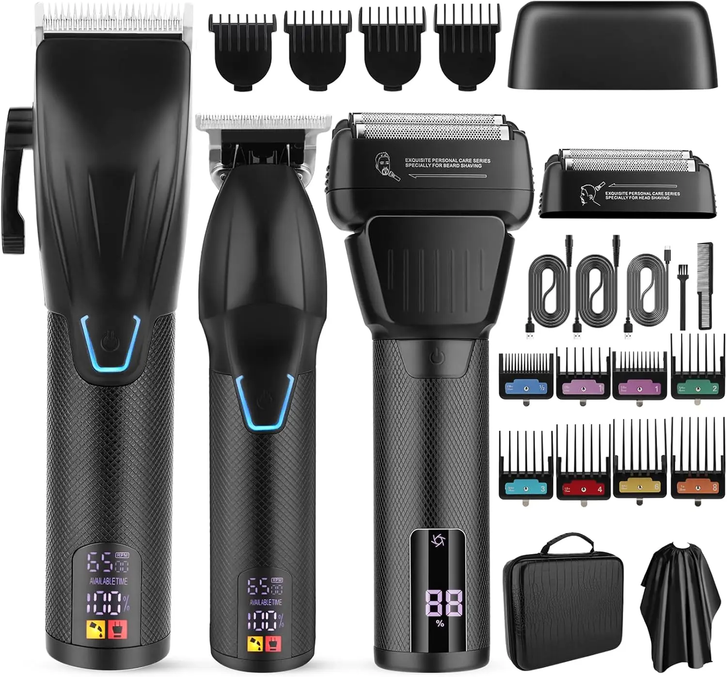 Professional Royal Clips Fade Kit 2.0 Cordless Hair Clipper&Hair Trimmer&Foil Shaver Haircut Kit For Barbers and Stylists