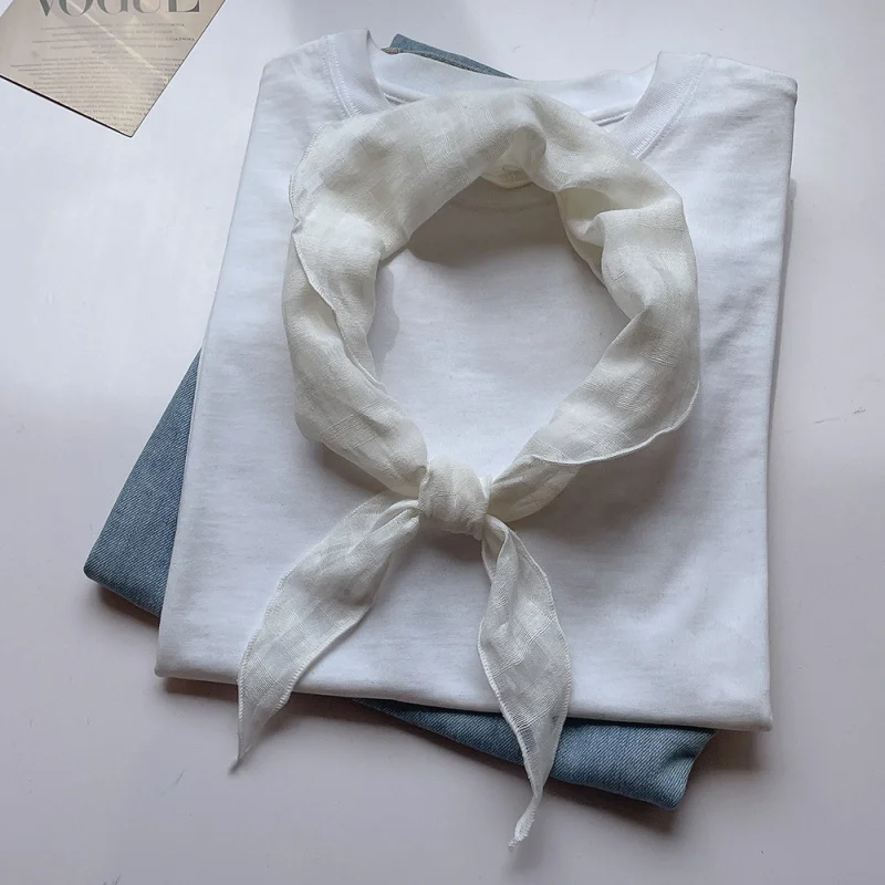 

Japanese Style100%linen plaid scarf women, high-quality decorative neck scarf, breathable and comfortable, Bri