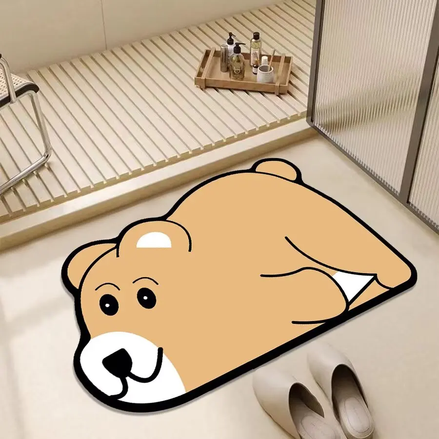 Hard diatom mud absorbent mat bathroom toilet door non-slip foot mat floor mat household toilet special