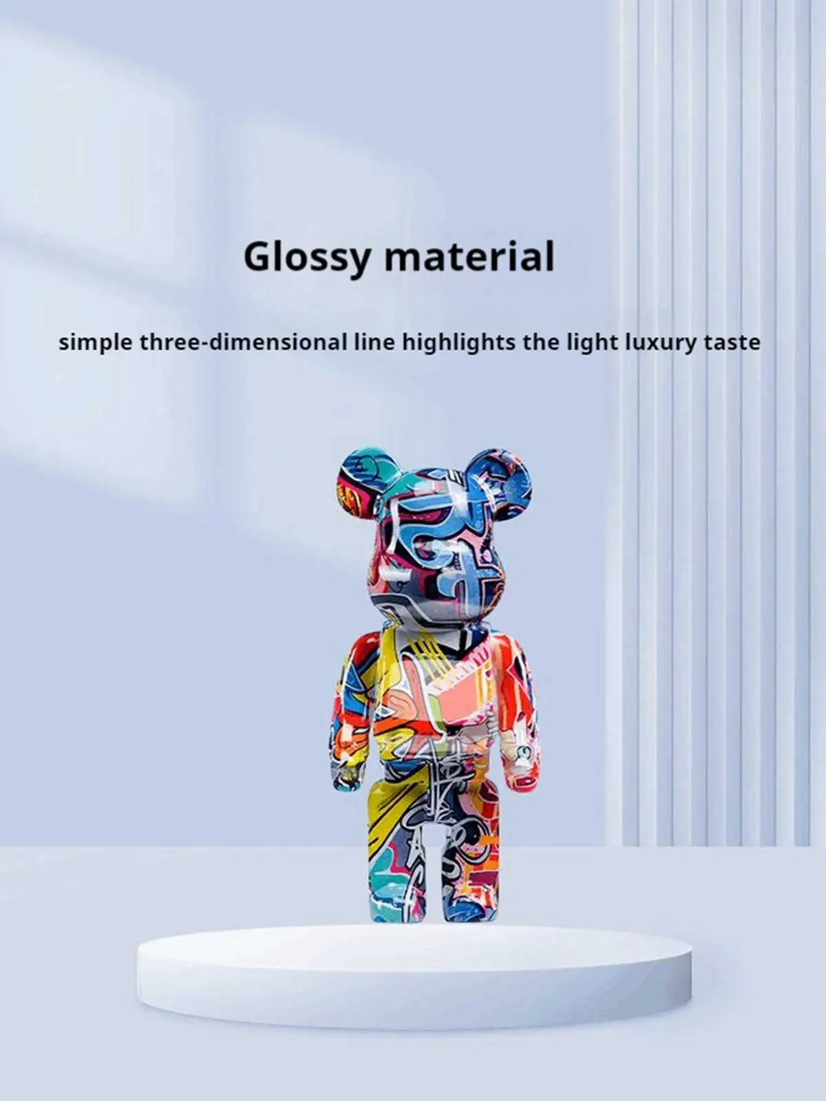 

27cm Bearbricks Figurine Home Decoration Animal Statue Modern Room Sculpture Table Decor Art Ornament Home Decor