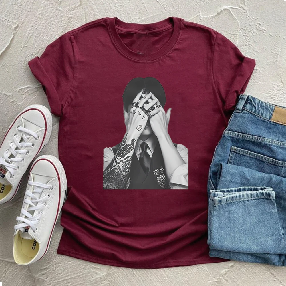 Vintage K-Pop Idol Grafik T-Shirt 2026 World Tour T-Shirt Koreanische Mode-Shirts Herren Damen Casual Tee Kurzarm-Oberteile Fan-Geschenk – Detail 13