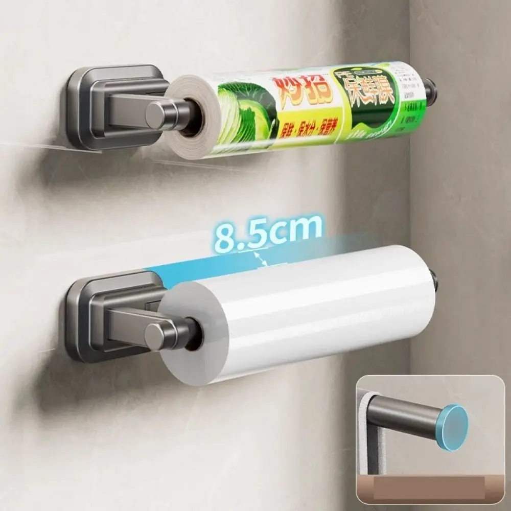 

No Punching Suction Cup Tissue Holder Anti-slip Non Perforated Cling Film Storage Rack Water-proof Strong load-bearing