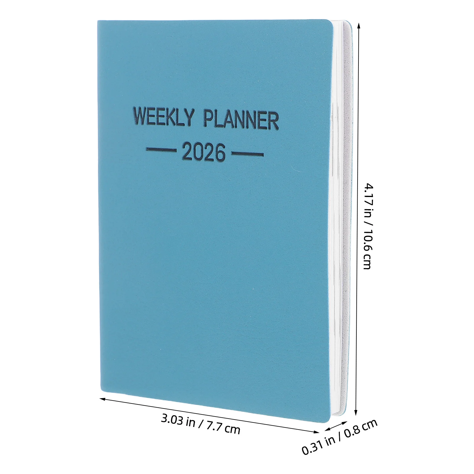 Mini agenda mensile giornaliera 2026 Calendario annuale con rilegatura robusta in carta spessa con copertina rigida tascabile portatile