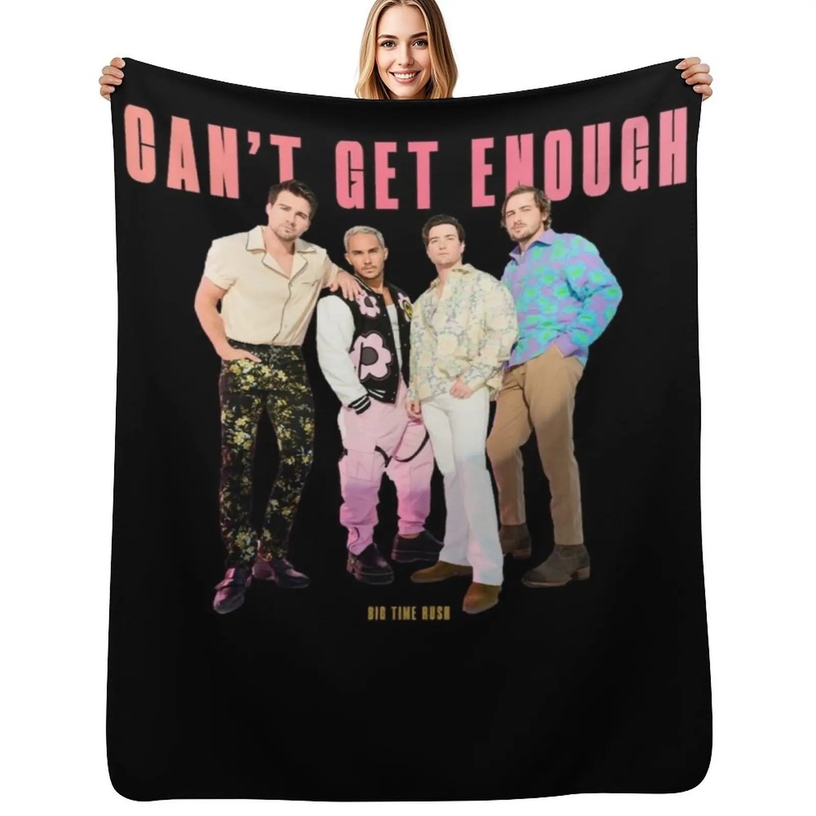 90s Vintage Big Time Rush Band - Manta vintage de la banda Big Time Rush, manta ligera y cálida para uso en interiores y exteriores