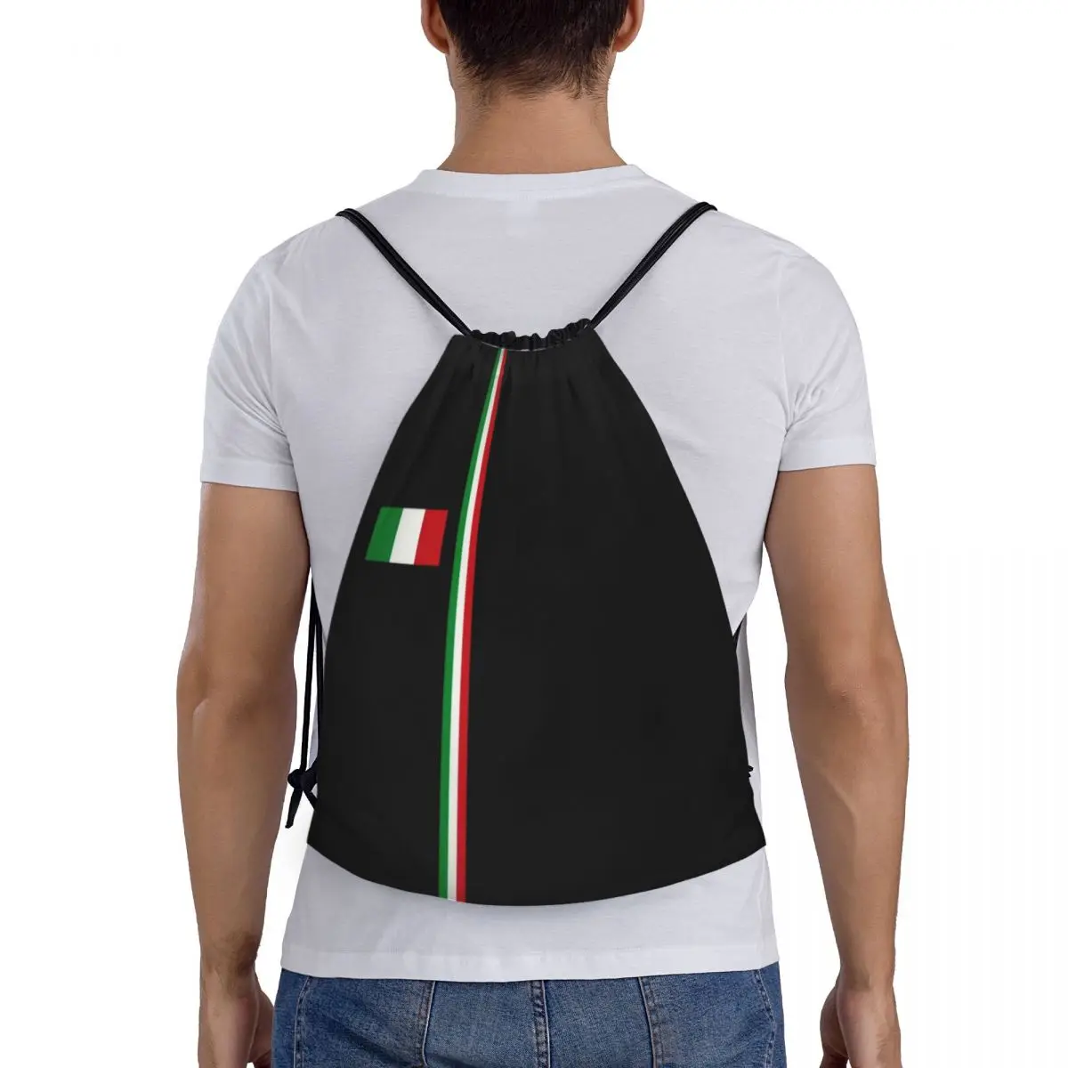 Custom Italy Flag Drawstring Backpack Bags Men Women Lightweight Italian Pride Gym Sports Sackpack Sacks for Traveling