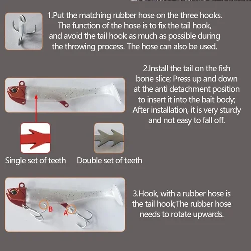 Imagen 2 del producto 5 uds 15g-42g cebo Artificial Lumious/Glow caballa lubina pargo señuelo de pesca Wobblers Swimbait Jigging cebos blandos