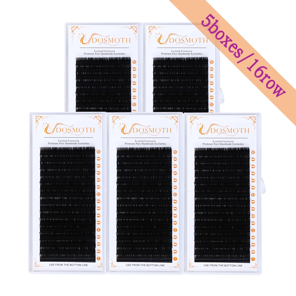 5Trays Mink False Eyelashes, Eyelash Extension Natural Mink Lashes, Individual Eyelashes Eye Lashes