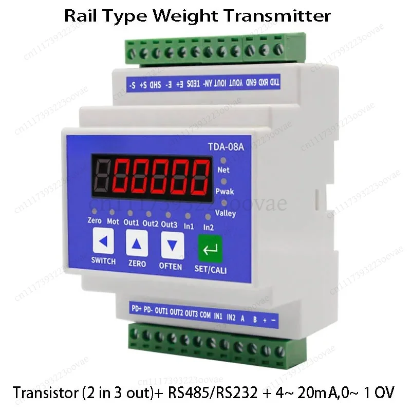 Df TDA08A Rail‑Type Weighing Transmitter RS232 RS485 MODBUS RTU Signal Amplifier Module Spare Part