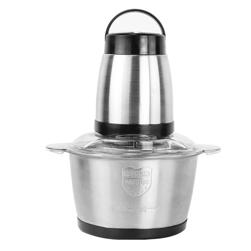 Food Chopper Stainless Steel 2L Electrical Food Processor Meat Grinder Blender Mixer Machine Kitchen Appliances,EU Plug