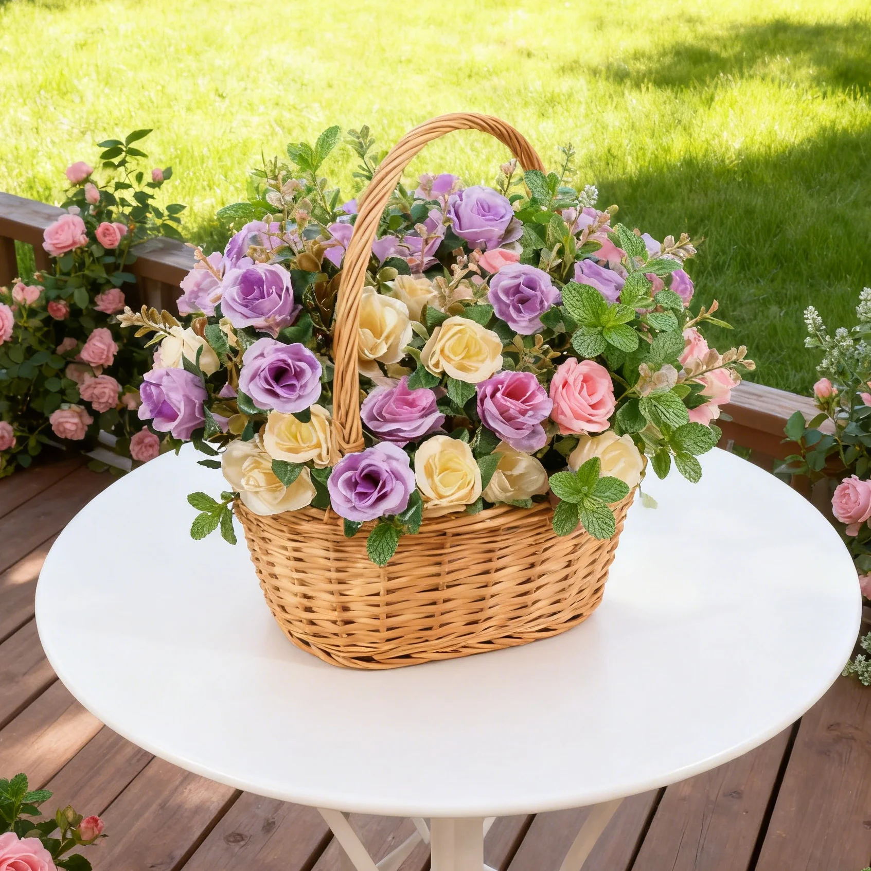 Künstliche Seidenrosen, Valentinstag, Hochzeit, Zuhause, Outdoor, Garten, Dekoration, Brautstrauß, DIY-Geschenk, Clippinh, Kranzbogen, Wand, günstig