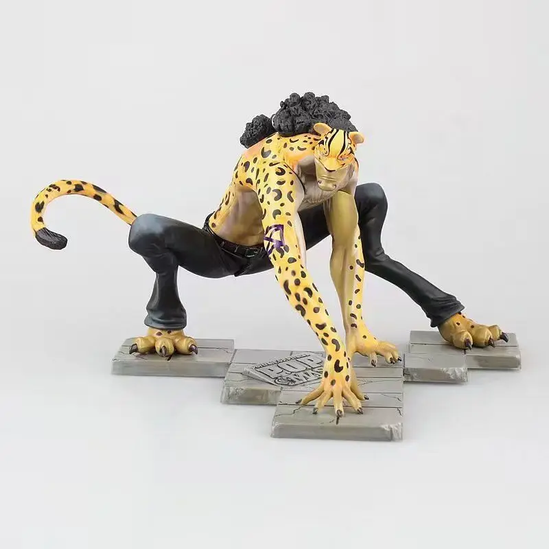 14.5cm One Piece Rob Lucci Awaken Cheetah Morphology Anime Figure Model Statue Boys Collection Desktop Decoration Ornament Toys