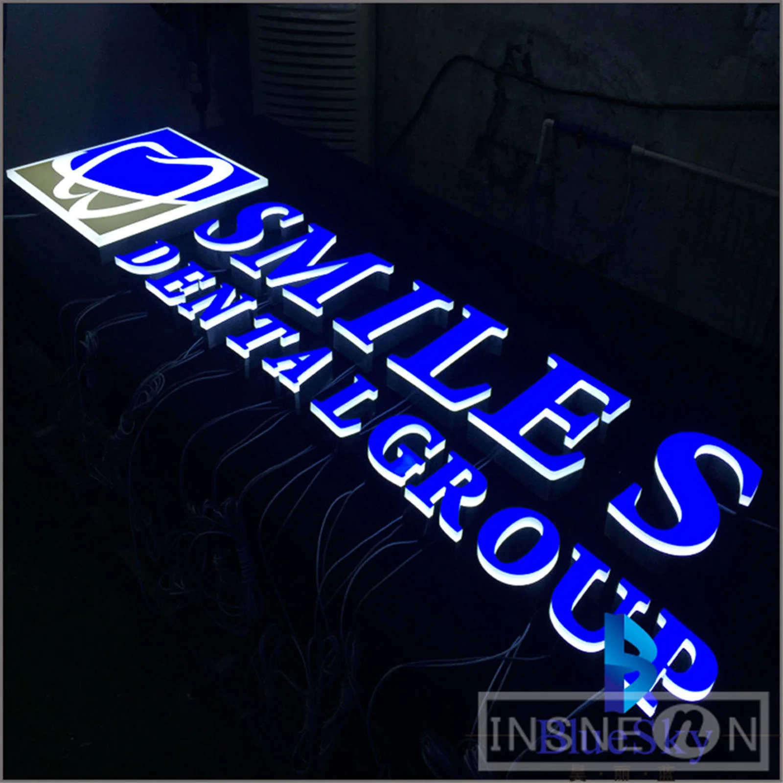 Double-Sided Light Advertising Board, 3D Luminous Character, Acrílico Lettering, Impermeável, Empresa LED Sign, Logotipo personalizado