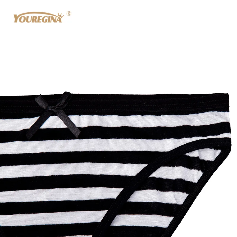 Sexy Striped Woman Underwear Cotton Seamless Panties Briefs Plus Size Intimates for Women Knickers Ladies 3 pcs/lot