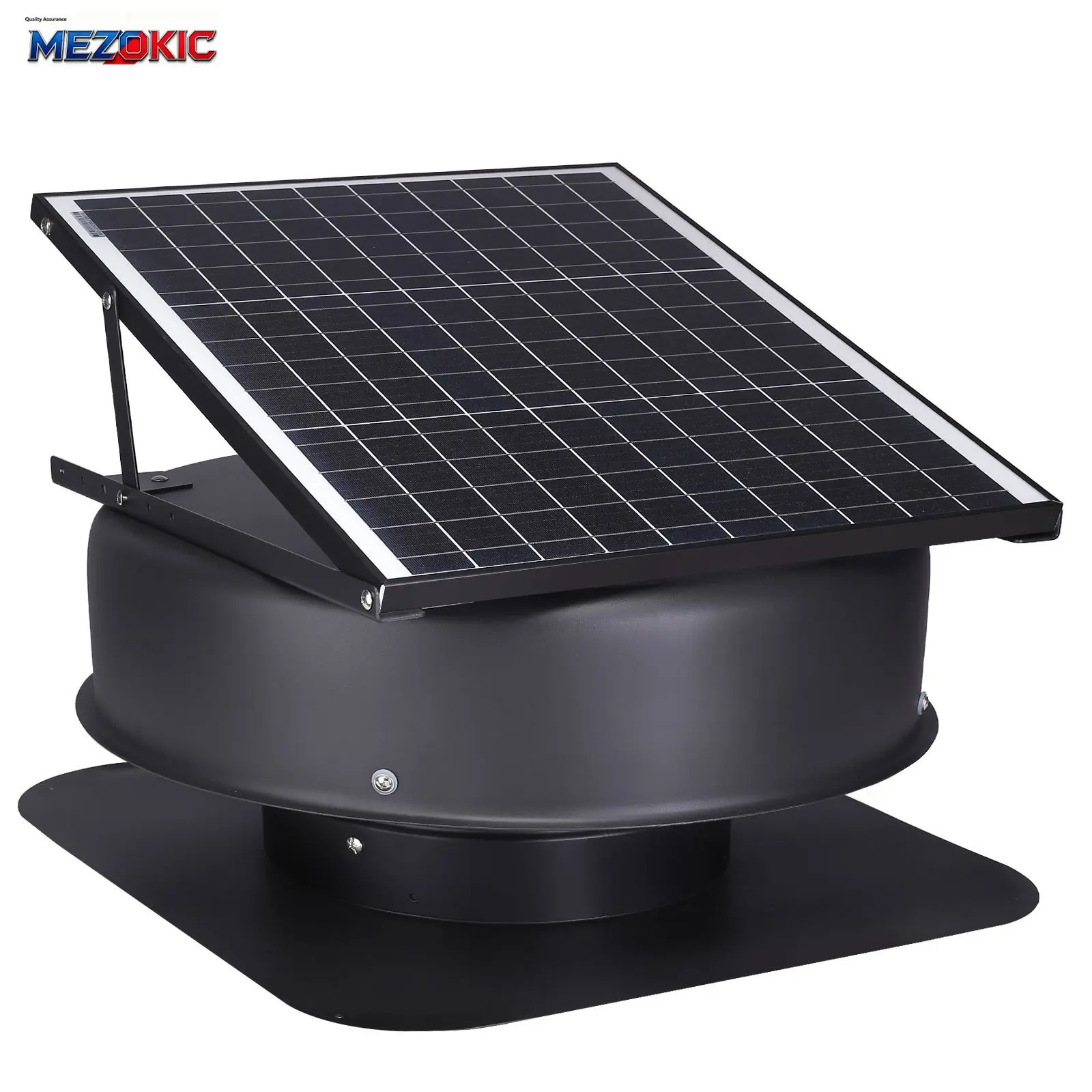 

Solar Attic Fan, 42 W, 2800 CFM Large Air Flow Solar Roof Vent Fan, Low Noise and Weatherproof with 110V Smart Adapter, Ideal for Home, Greenhouse, Garage, Shop, RV, FCC Listed