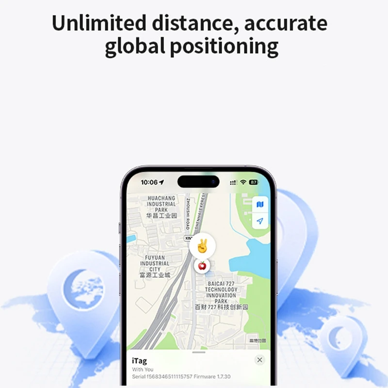 Локатор для предотвращения круглых потерь для Apple Airtag Find Findmy Locator для домашних животных Itag Многофункциональный портативный трекер