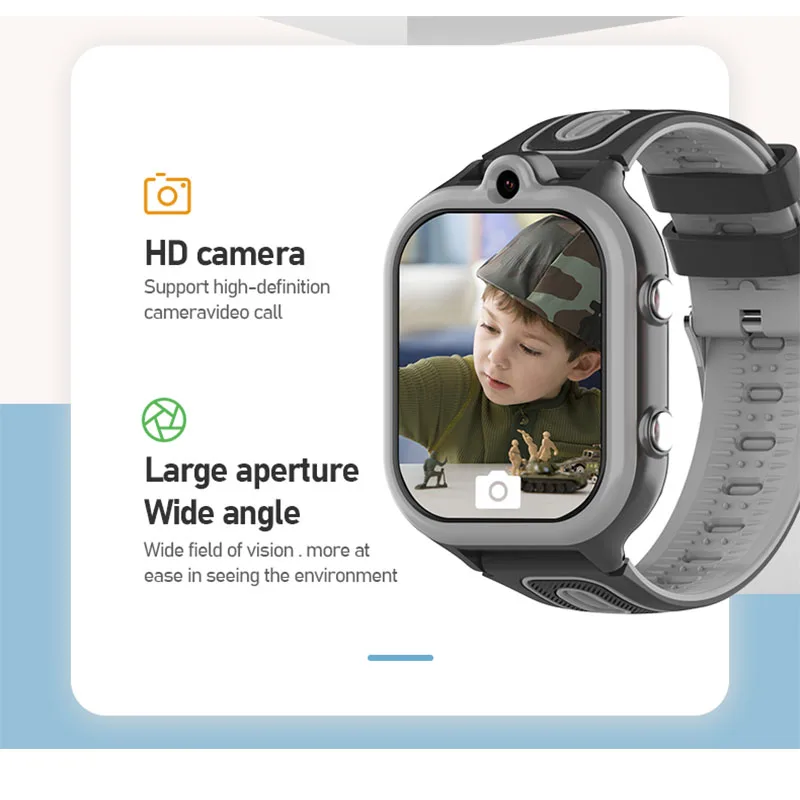 Getfitsoo 4G Astuto Della Vigilanza Per I Bambini Videochiamata GPS WiFi Anti Tracker 900mAh Grande Batteria Chiamata SOS Macchina Fotografica Per Bambini Smartwatch