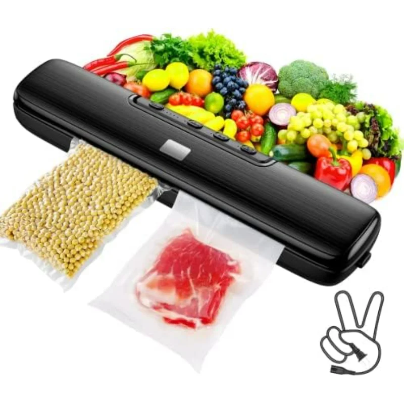 Vacuum Sealer Machine Food Vacuum Sealer Automatic Air Sealing System for Food Storage Dry and Wet Food Modes Compact Design 12.