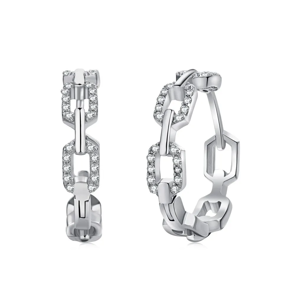 Metal Style Earrings, Niche Design with Diamond Inlay, Geometric Temperament, Earrings, and High-end Earrings