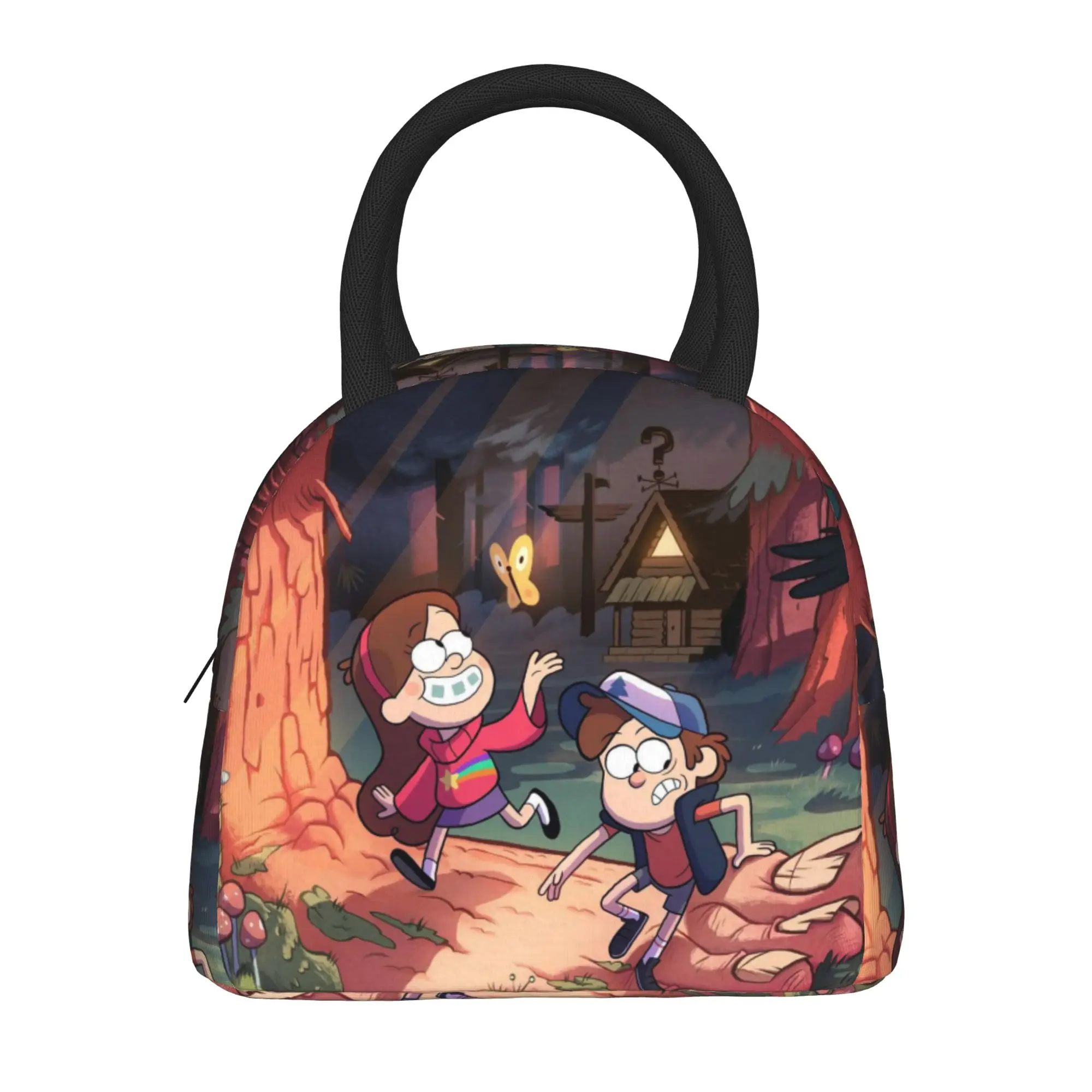 G-Gravity Falls Thermal Insulated Lunch Bags for Office  Portable Bento Box Men Women Cooler Thermal Lunch Boxes