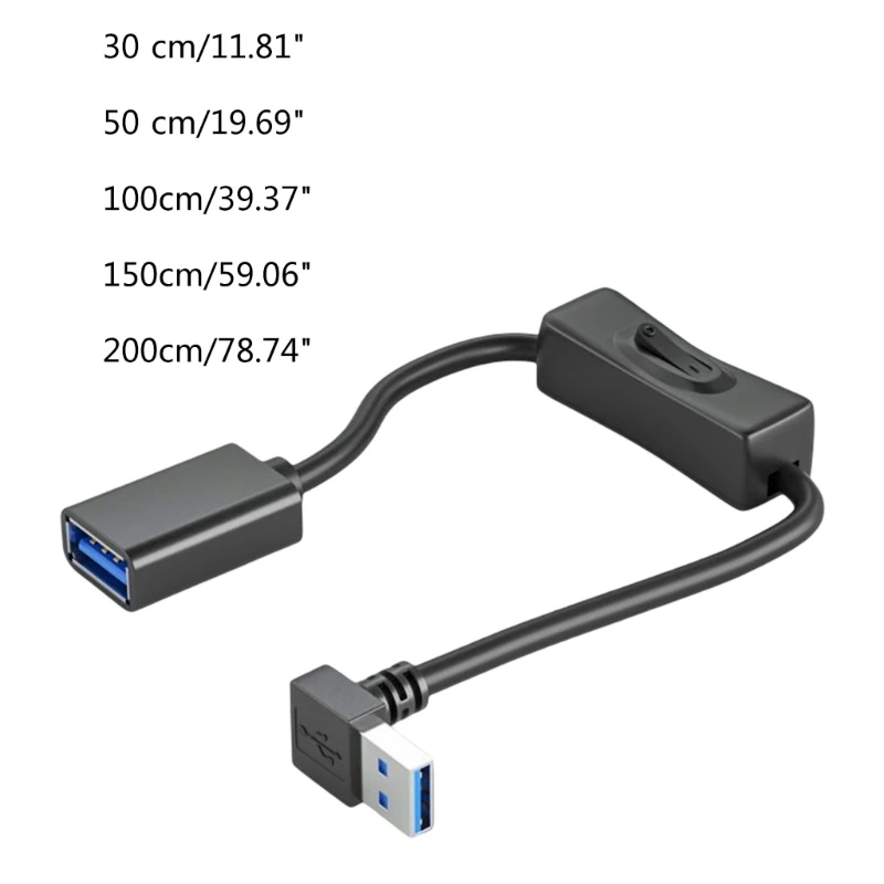 extensão usb extensor usb com interruptor ângulo reto para laptop pc usb dropshipping