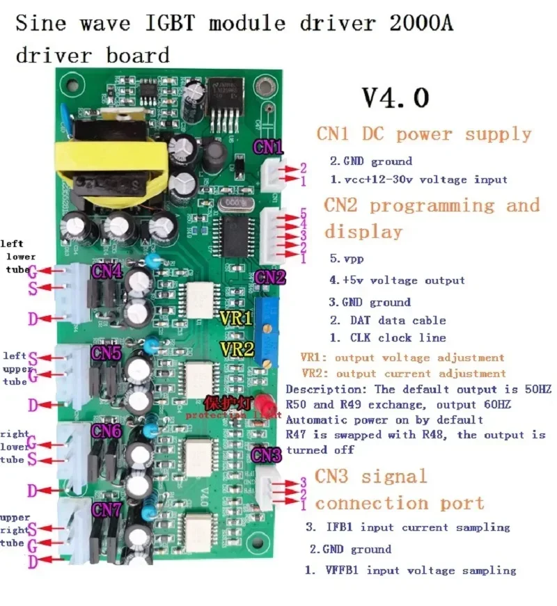 

Pure Sine Wave High-power IGBT Module Control 2000A Driver Board