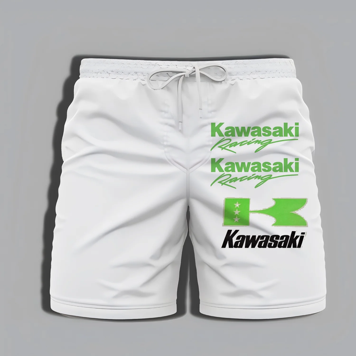 Kawasaki aventura ginásio esportes radicais maiô inteiro motocicleta shorts masculinos praia roupas de alta qualidade impressão verão masculino