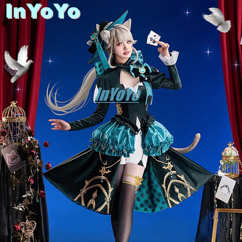 InYoYo Lynette Magician Cosplay Costume Genshin Impact Gorgeous Uniform Game Suit Halloween Party Role Play Outfit Women New