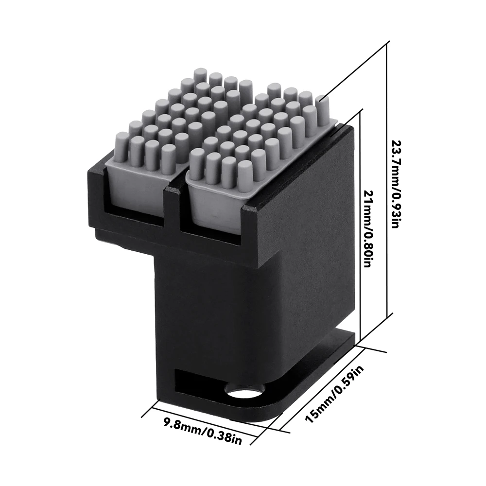 Toaiot Silikon-Düsenwischer, Brutstätte montierte Schrubber für Bambu-Lab P1P/P1S/X1/X1C/X1E, Düsenreinigungsset, Silikonbürsten