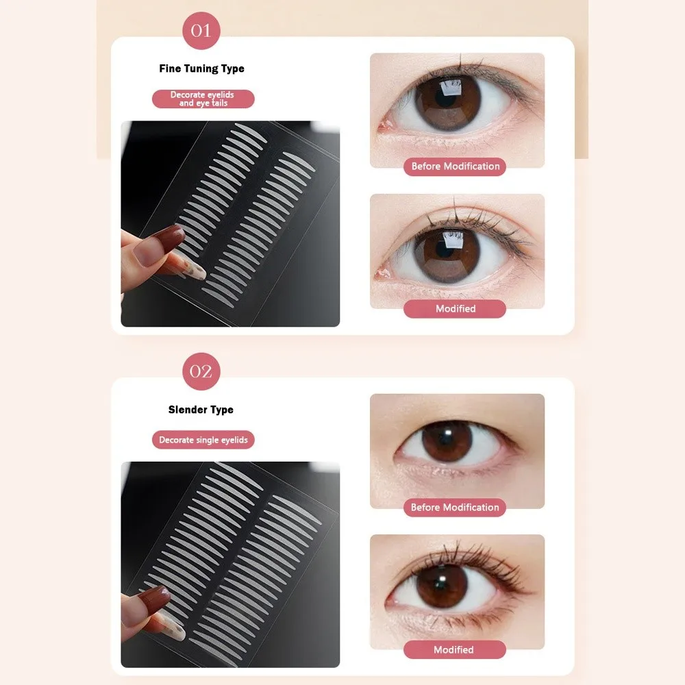 New Long-lasting Double Eyelid Tape Waterproof Natural Invisible Tape Sweatproof Mesh Eyelid Tape Puffy Eyes