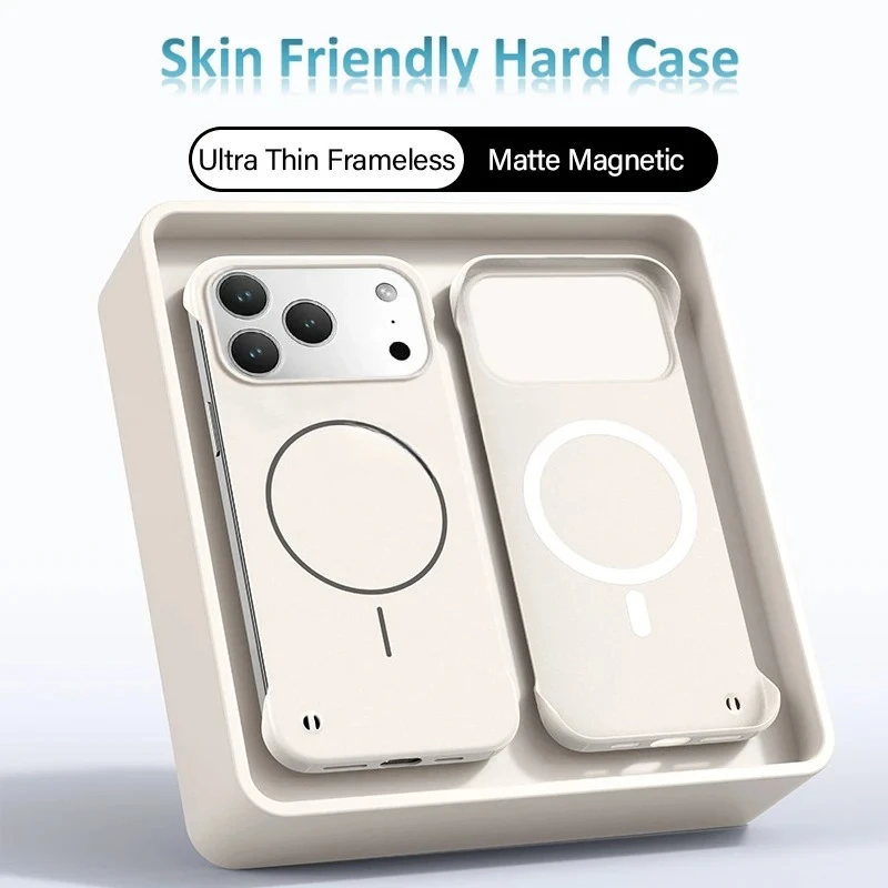 حافظة صلبة رفيعة للغاية بدون إطار لهاتف أبل آيفون 17 برو ماكس 17 اير 17 برو غطاء كاميرا حماية مقاوم للصدمات صديق للبشرة