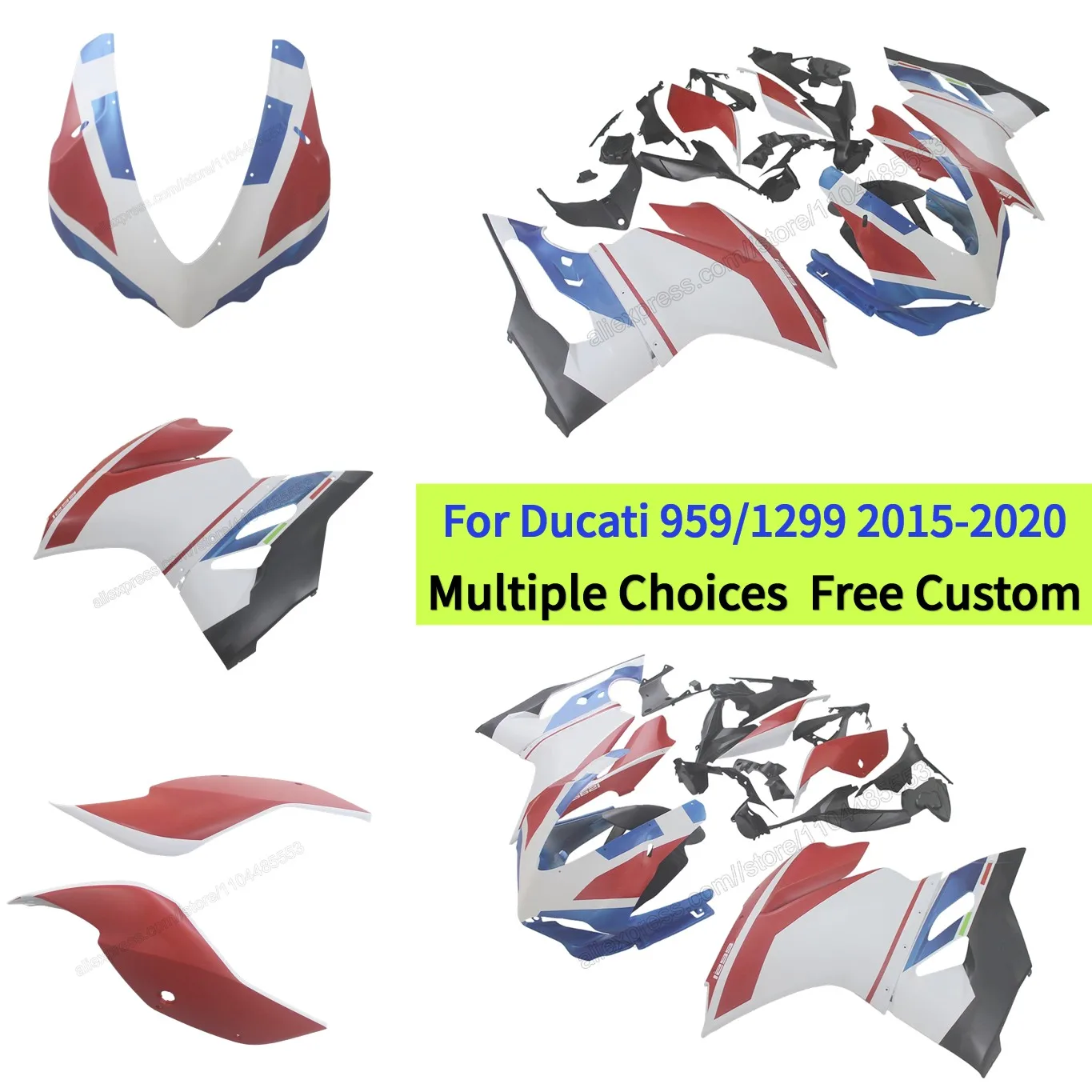 

Panigale 959 Fairing Kit Fit for DUCATI 1299 2015 2016 2017 2018 2019 2020 Injection Molded Replacement Fairings